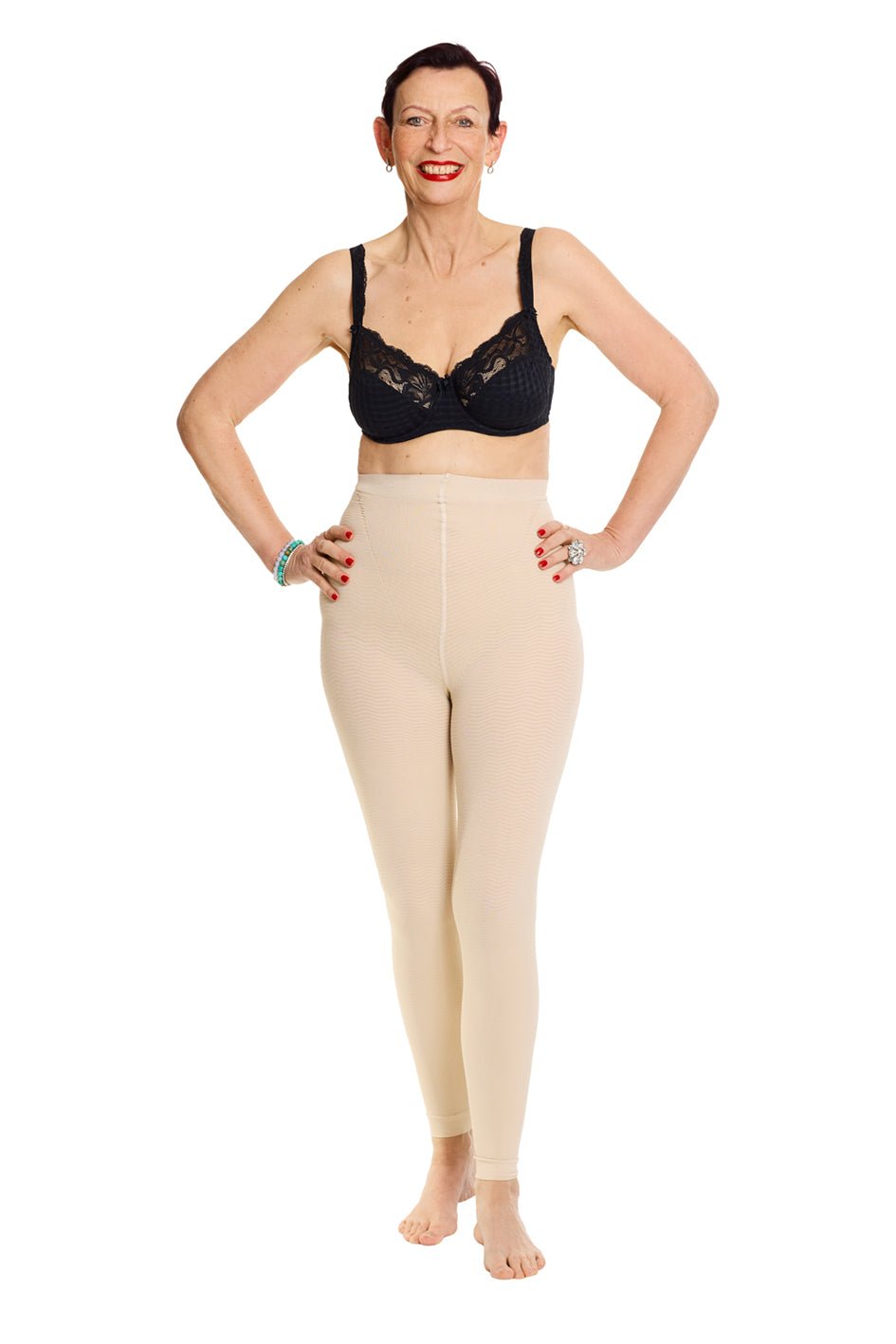 Leggings Silber Welle Lang - Vera Meyer