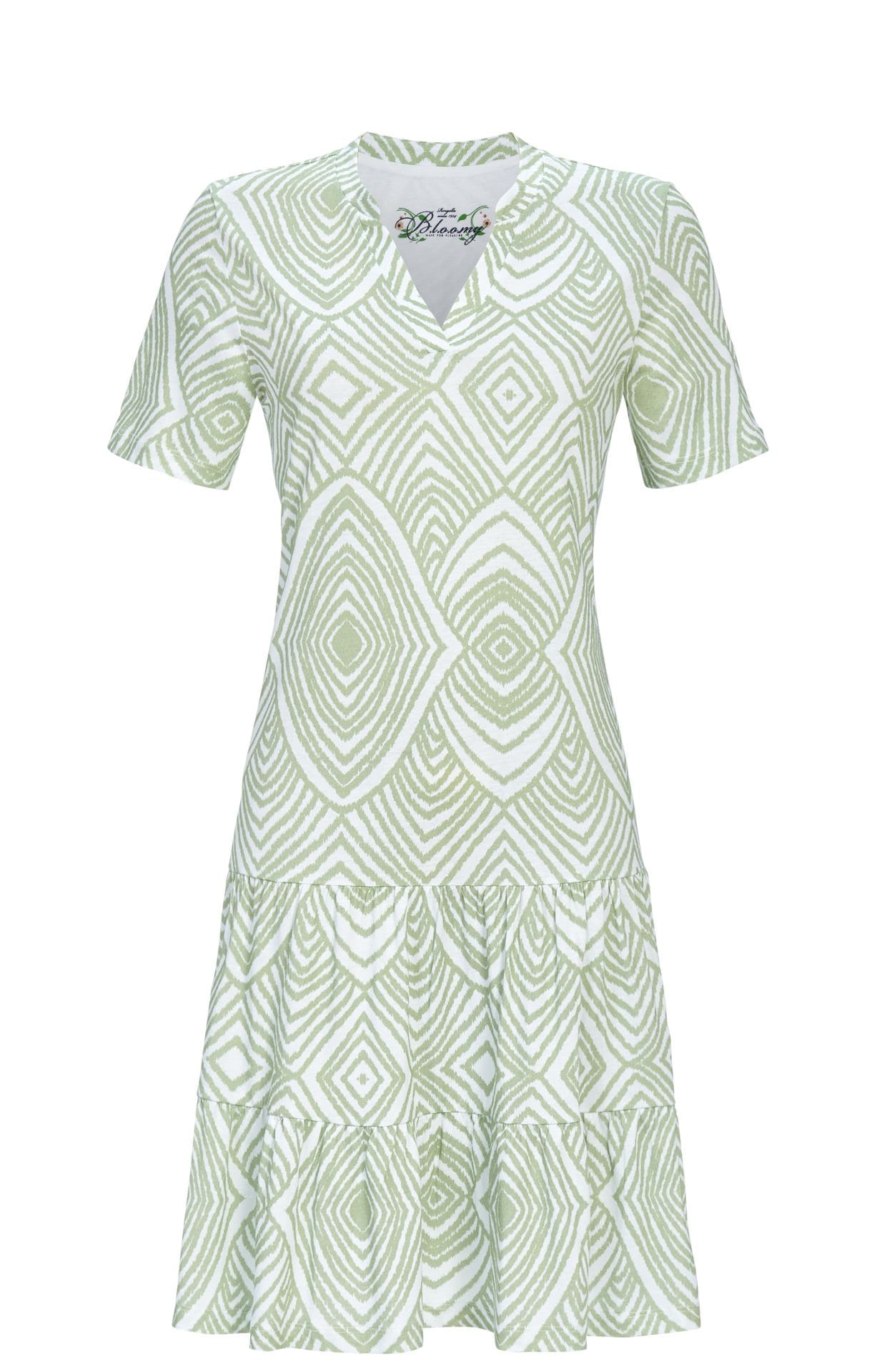 Kleid mit Ethno-Print Grün