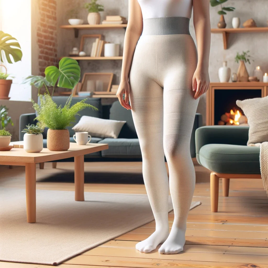 Alternative Lipödem Leggins mit mechanischen Reizen für den Lymphfluss