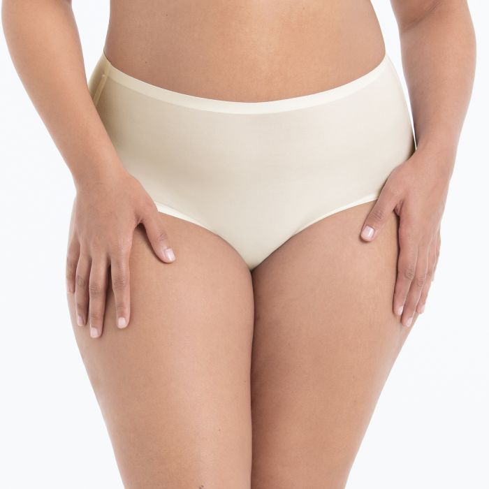 4er-Pack Soft Stretch Taillenslip Schwarz, Haut & Champagne 36-52