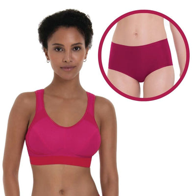 Bundle Sport BH Extreme Control Pink + Taillenslip - Vera Meyer