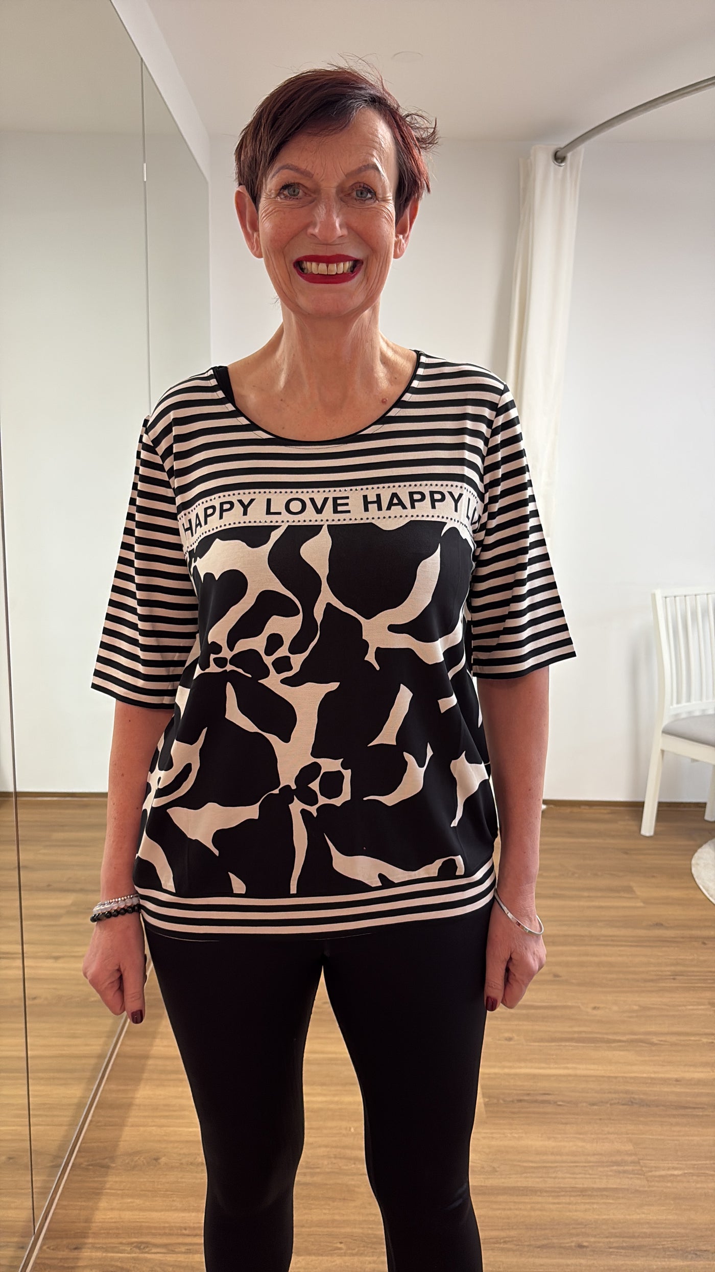 Streifen Shirt Happy Love - Vera Meyer