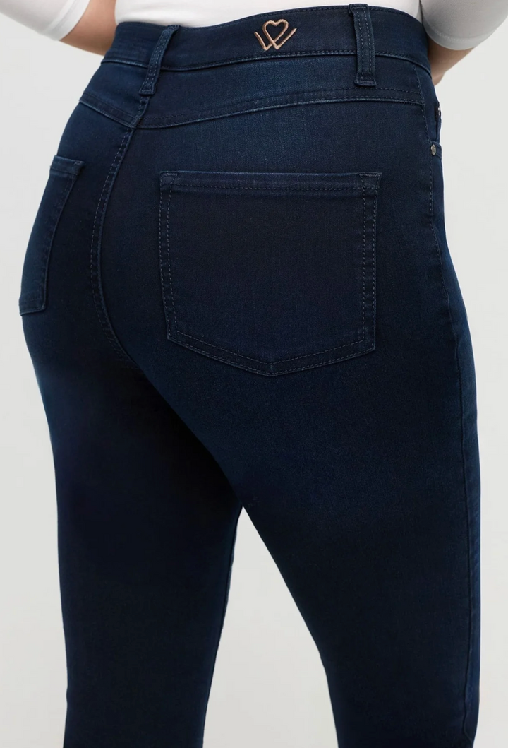Wunderjeans High Waist Blue Denim Gr. 36-52 grades Bein