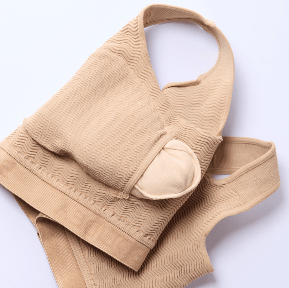 Silber Welle Kompressions - BH mit Innentaschen - Vera Meyer