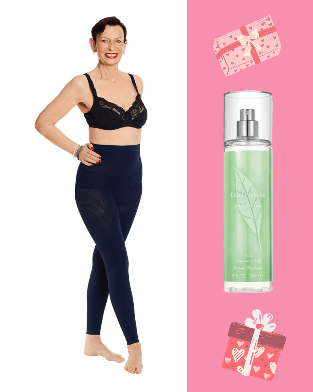 Valentinstags Bundle Silber Welle Kompressions Leggings + Green Tea Spray - Vera Meyer