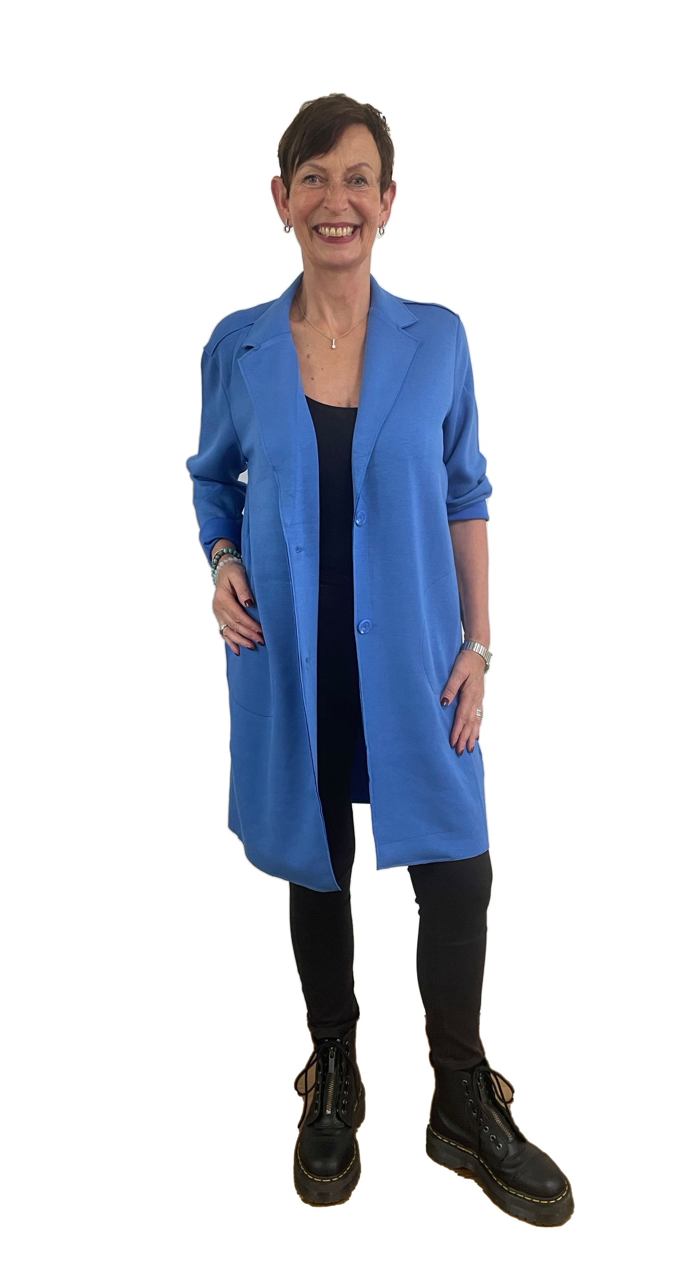 Long Blazer Blau