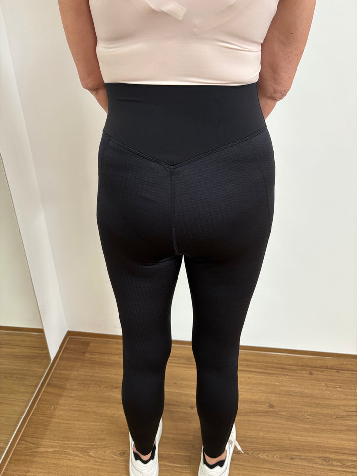 Wunderhose Yoga Bund mit Taschen Schwarz