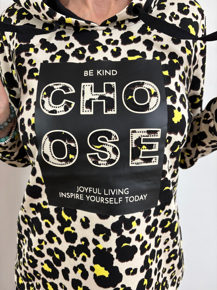 Sweatshirt Leoparden-Muster