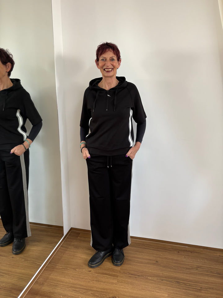 Kurzarm Sweatshirt mit Kapuze