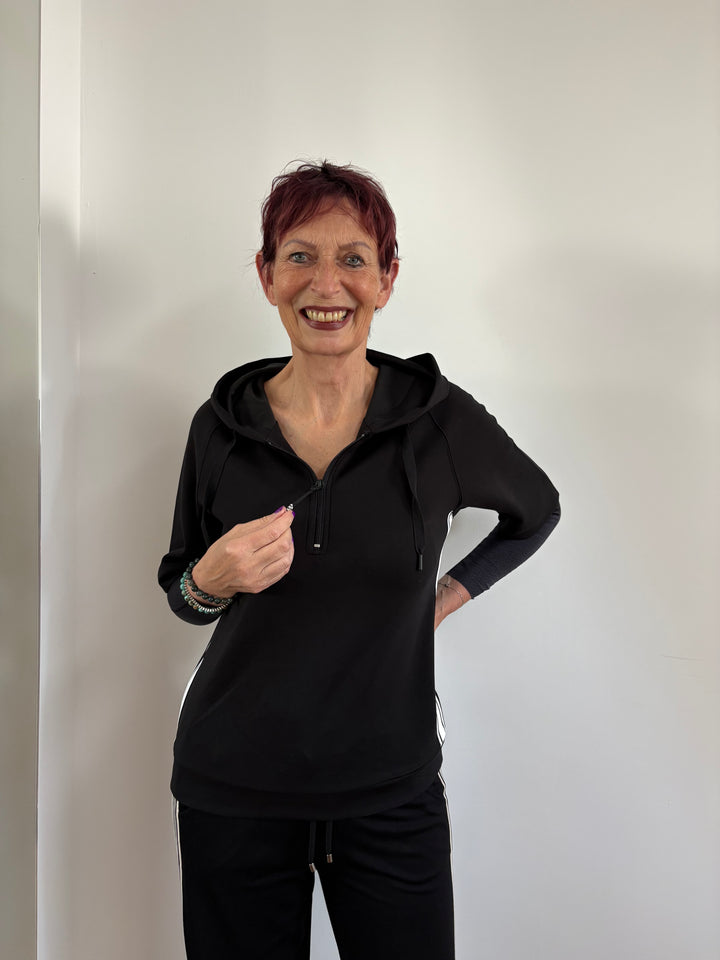 Kurzarm Sweatshirt mit Kapuze