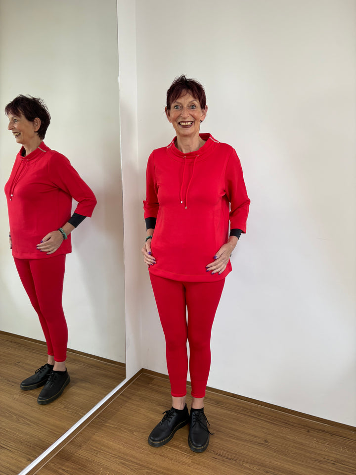Sweatshirt Rundhals Rot