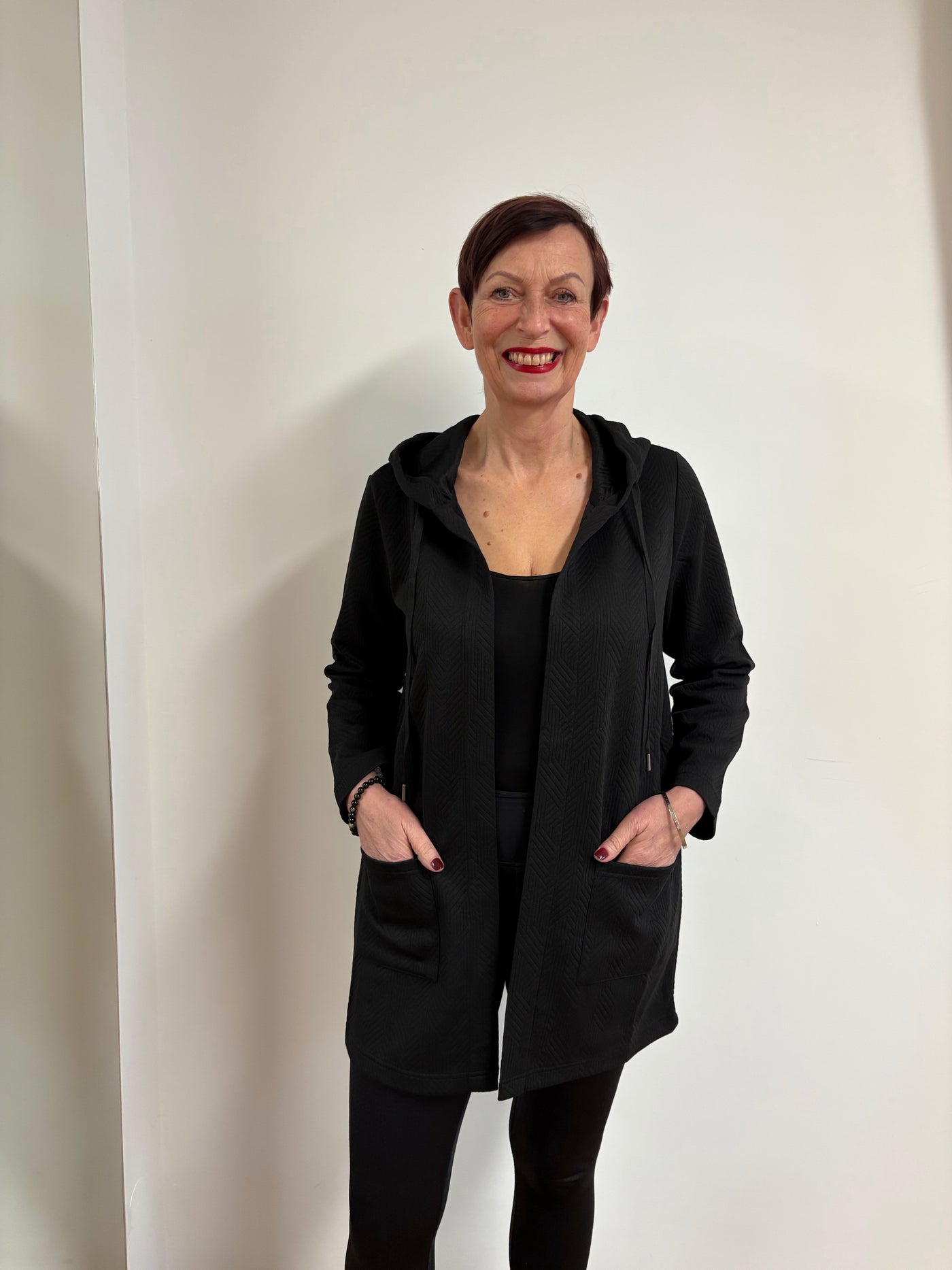 Offene Jacke mit Kapuze - Vera Meyer