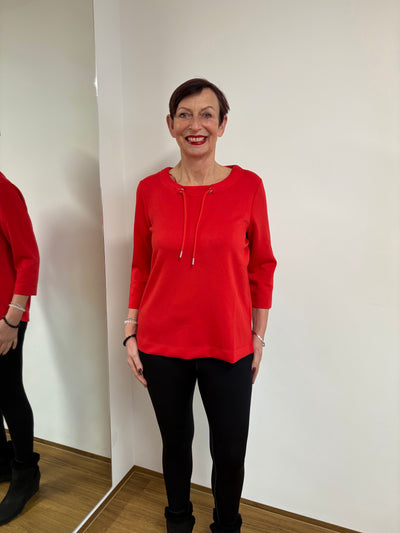 Sweatshirt Rundhals Rot - Vera Meyer