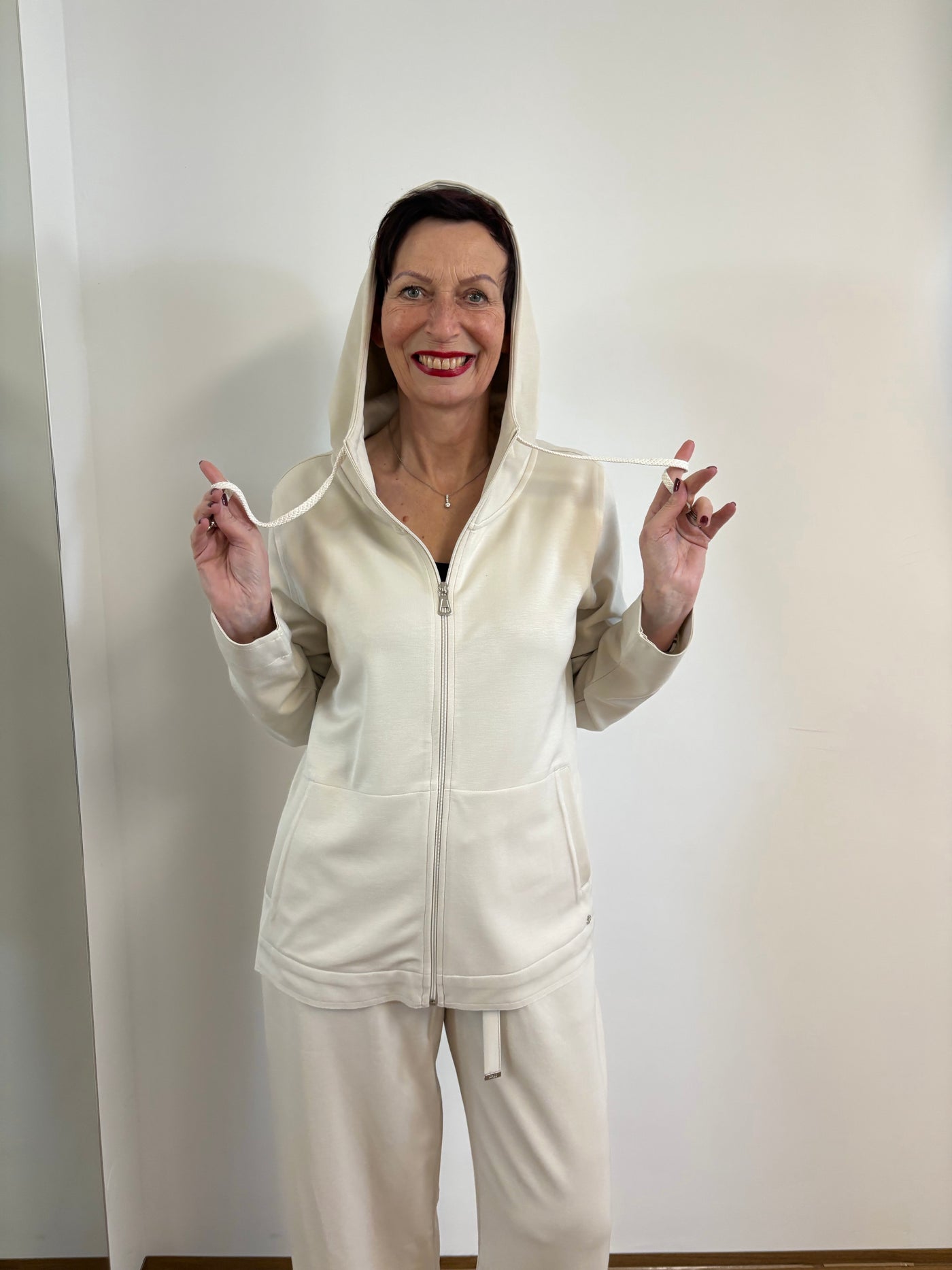 Jacke mit Kapuze Beige - Vera Meyer