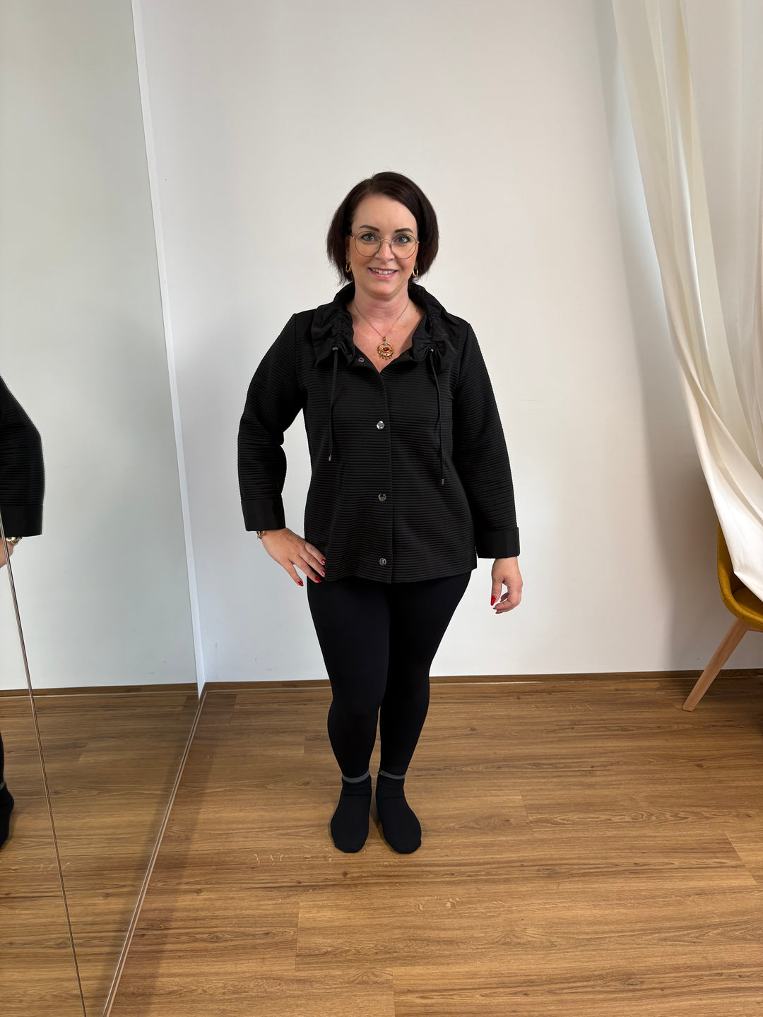 Schalkragenjacke Schwarz - Vera Meyer
