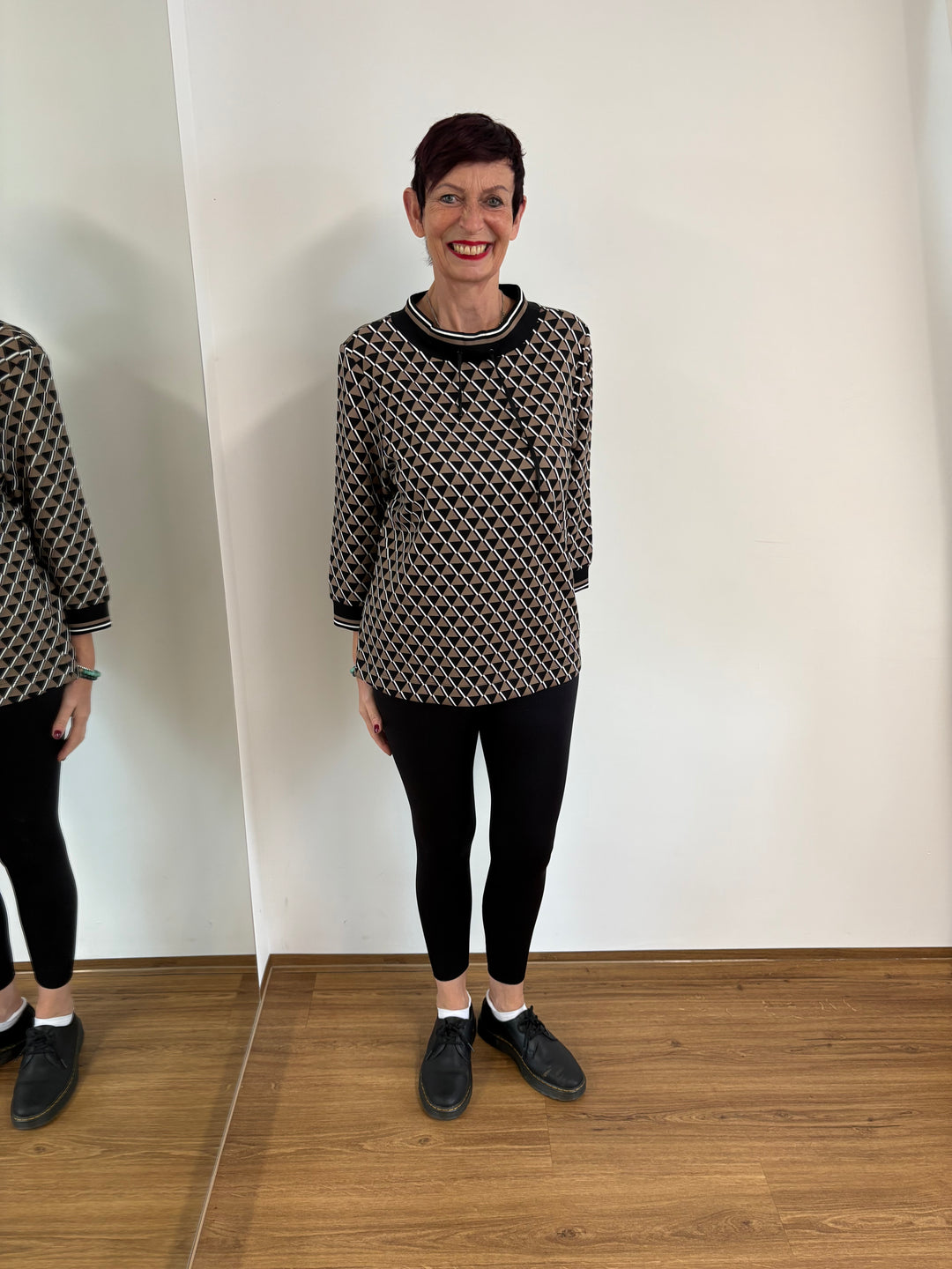 Muster Sweatshirt mit Stehkragen - Vera Meyer