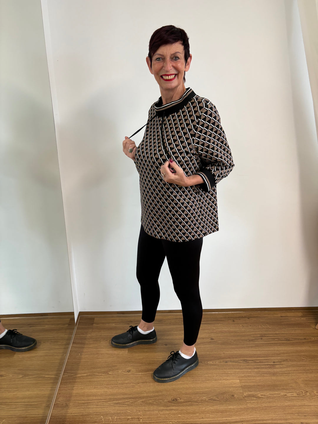 Muster Sweatshirt mit Stehkragen - Vera Meyer