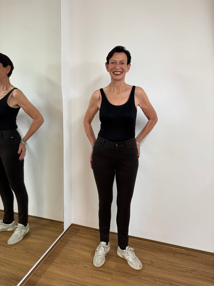 Wunderjeans High Waist Schoko Braun Gr. 36-52