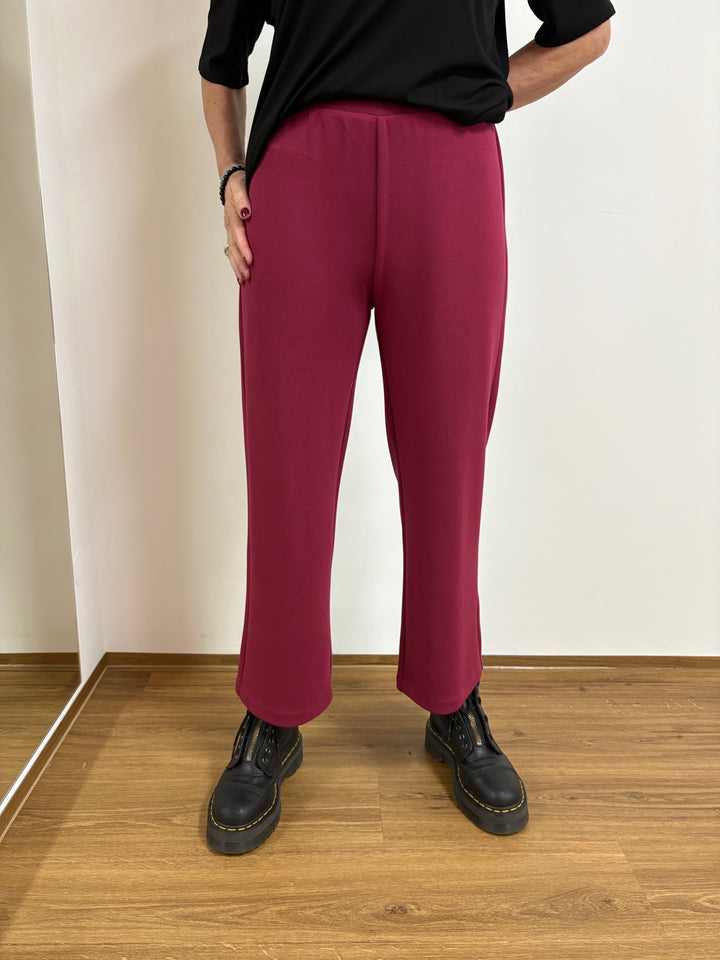 Culotte Hose Dunkelrot Größe 42