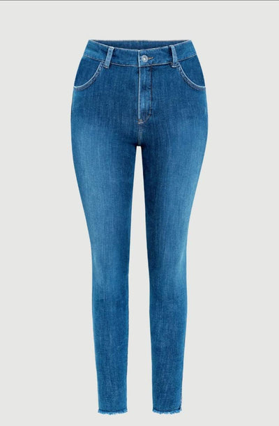 Hellblaue Cropped High Rise Shape Jeans