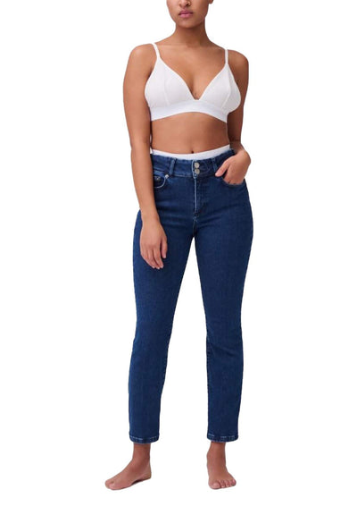 Slim High Rise Shape Jeans Dunkelblau - Vera Meyer