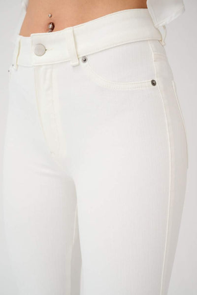 Weiße Cropped High Rise Shape Jeans