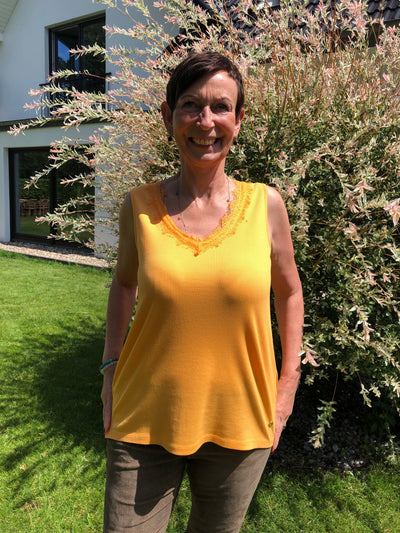 Top mit Spitze Orange - Vera Meyer