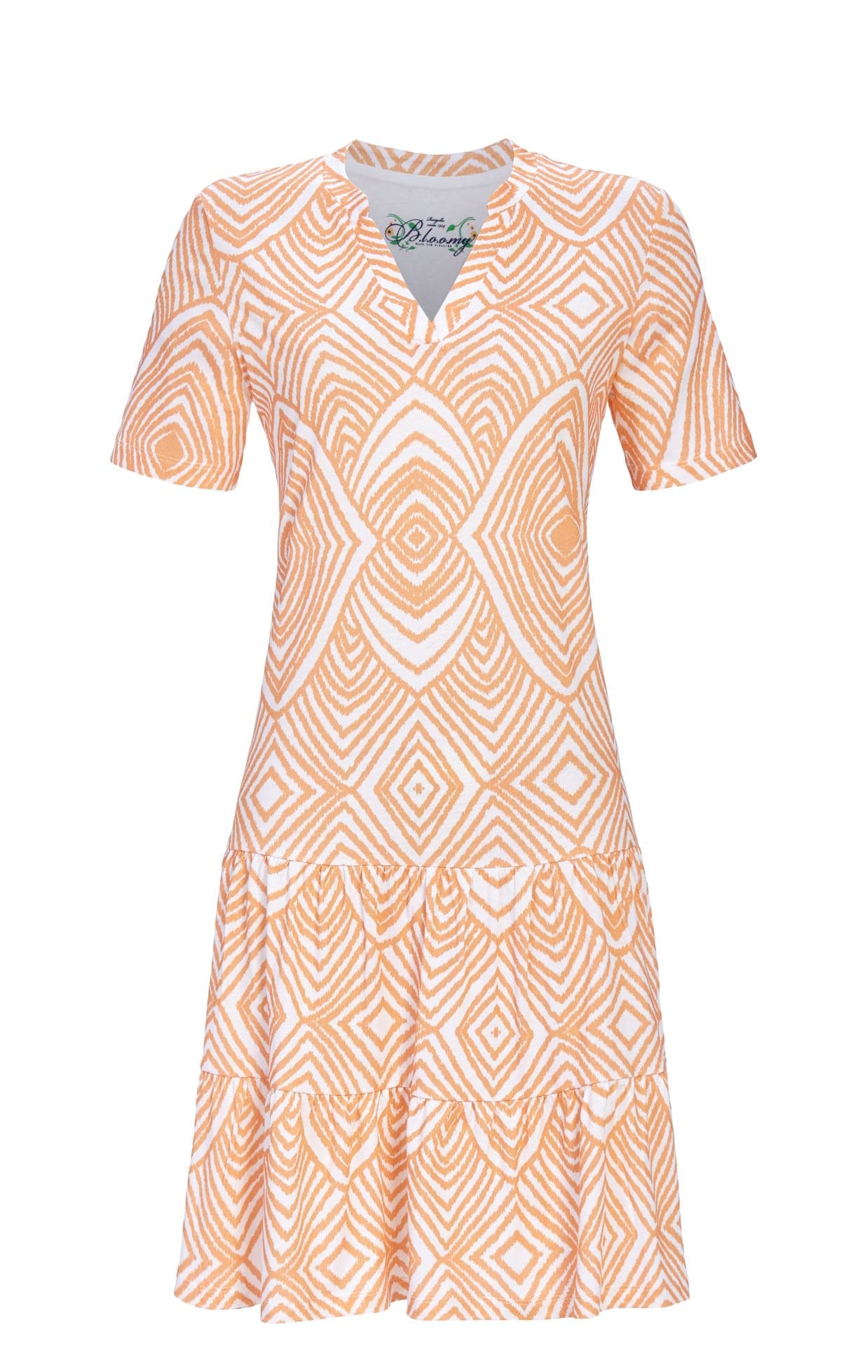 Kleid mit Ethno-Print Orange