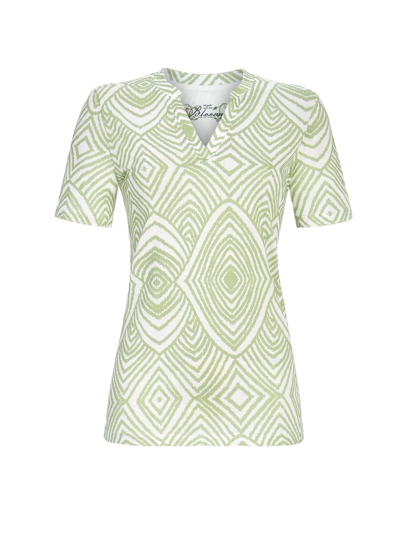 T-Shirt mit Ethno-Print Grün