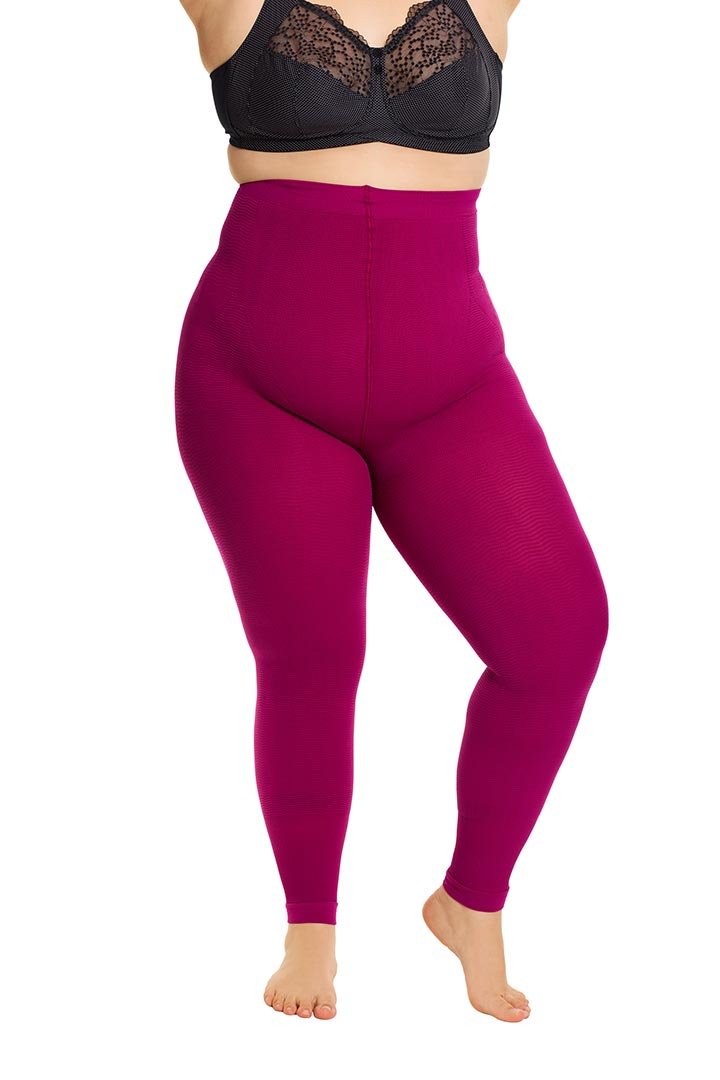 SILBER WELLE KOMPRESSIONS LEGGINGS CURVY PRO 55 - 150kg Klasse 1 Blau & Pink - Vera Meyer