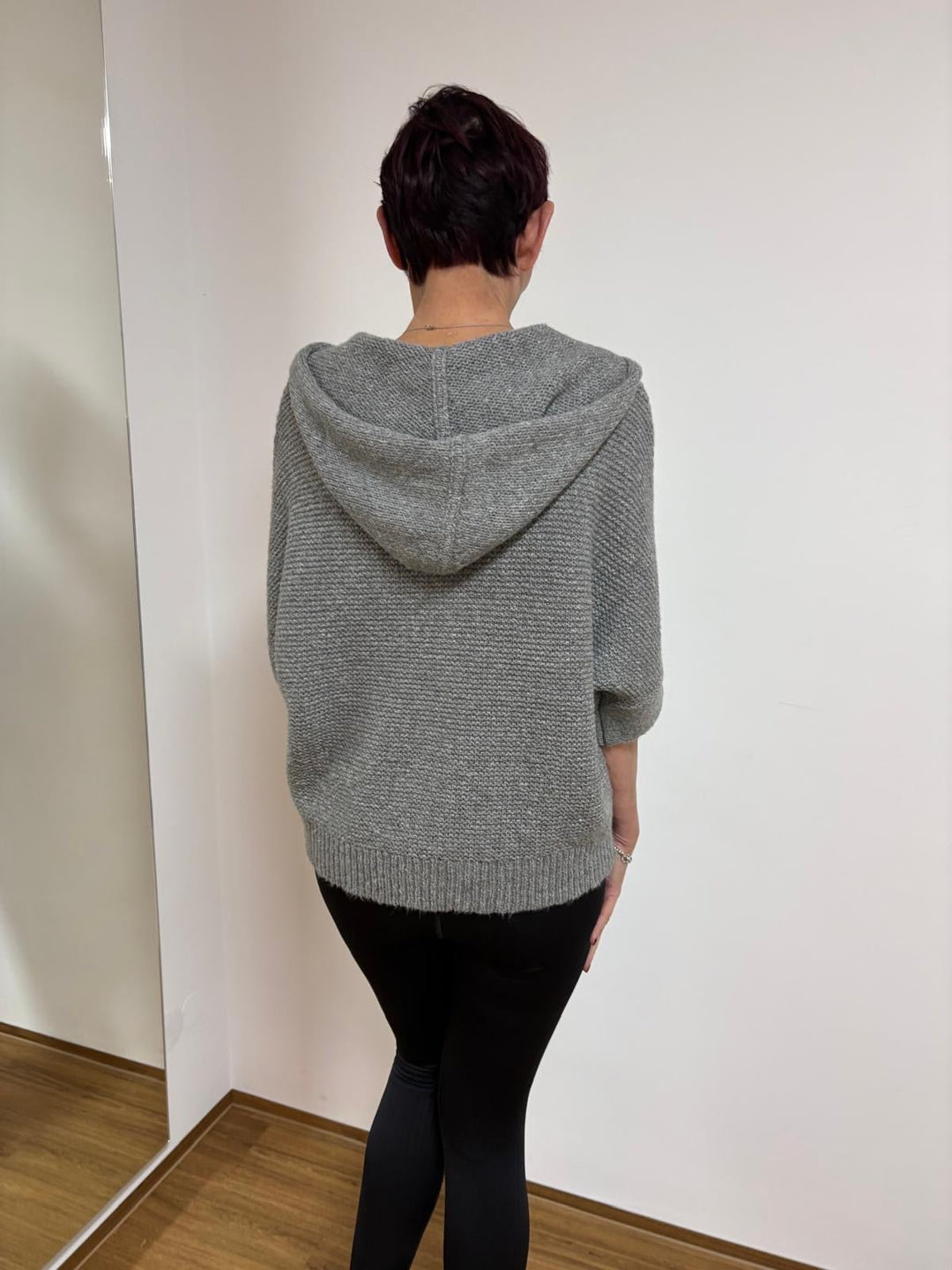 Einzelstück 42 Graue Strickjacke - Vera Meyer