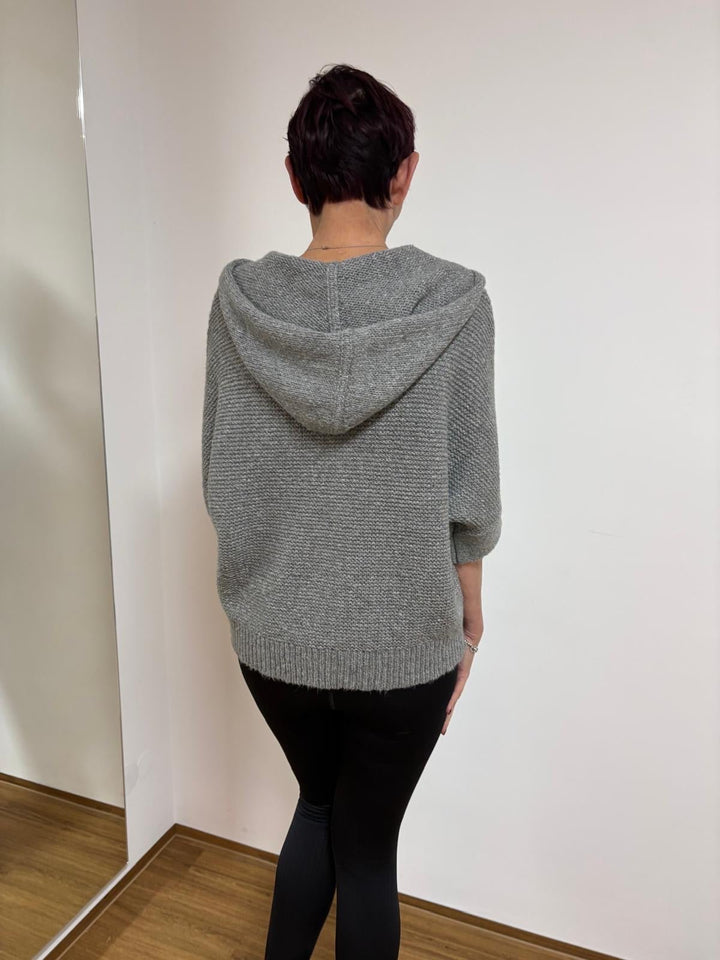 Einzelstück 42 Graue Strickjacke - Vera Meyer