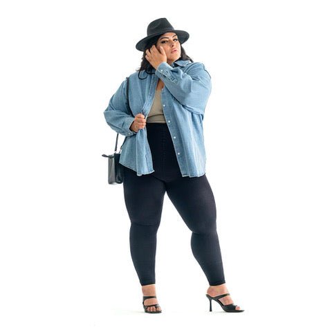 Silber Welle Kompressions Leggings Curvy - Vera Meyer
